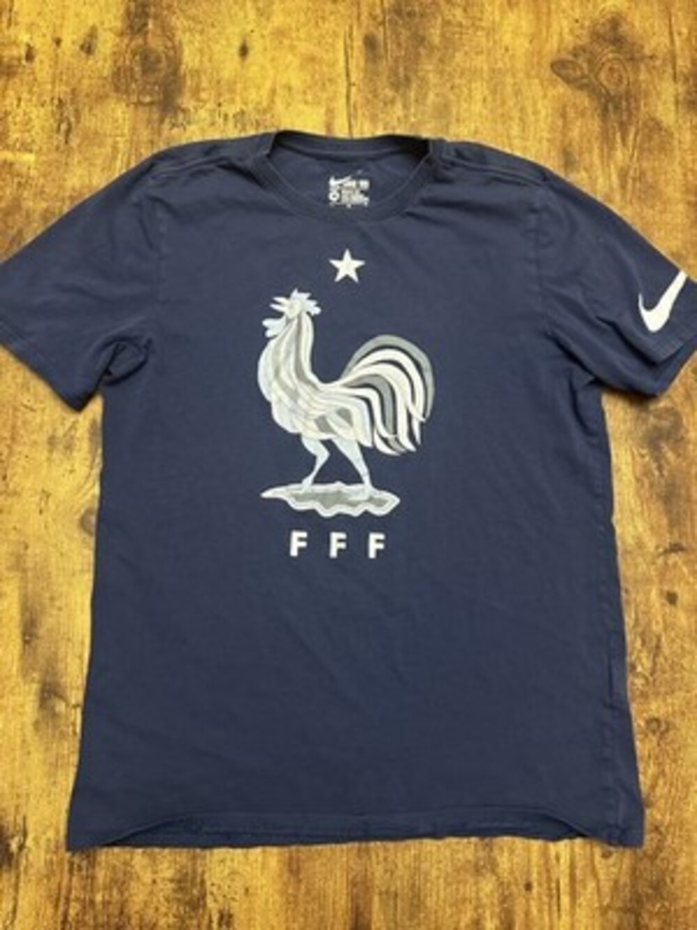 Nike France FFF Gallic Rooster Graphic T-Shirt - Navy Blue
